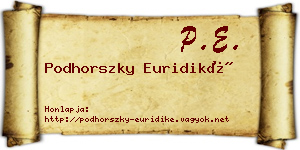 Podhorszky Euridiké névjegykártya